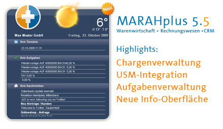 marahplus Startoberfläche